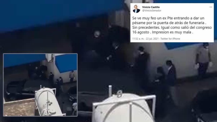 Video: Danilo Medina llega por puerta trasera de la funeraria para dar pésame a Leonel Fernández