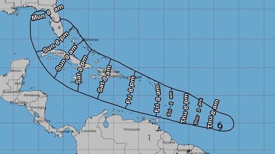 Tormenta Elsa estará el sábado cerca de la costa sur de República Dominicana