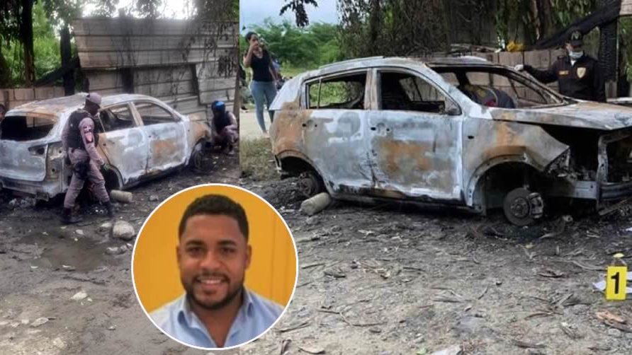Hallan calcinado el vehículo de Erick Daniel Cordero Guzmán;  joven desaparecido en Herrera