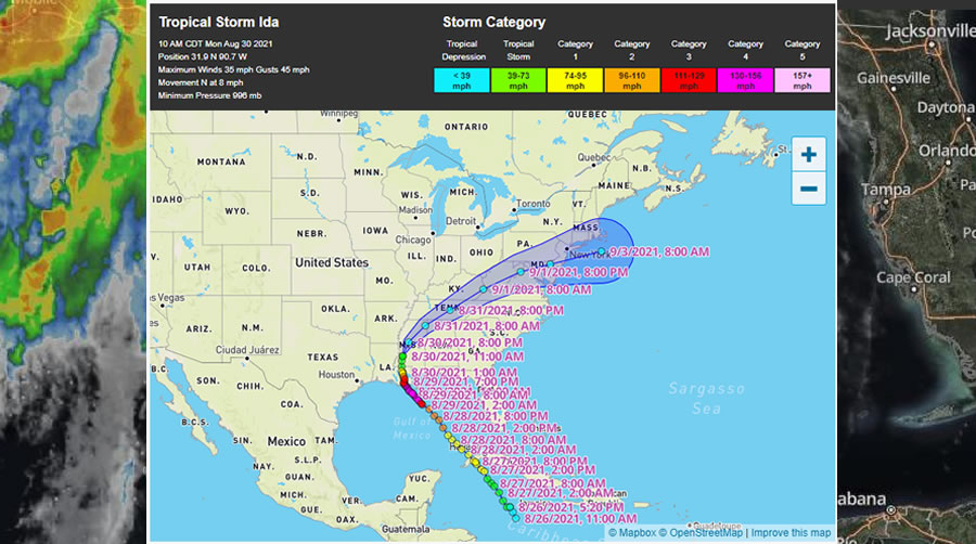 tormenta tropical ida