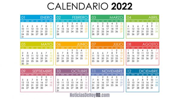 Días feriados del 2022; Cuando cae los fines de semana largos del nuevo año