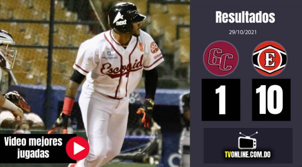 Resultados: Leones del Escogido dominan a Gigantes del Cibao 29/10/21