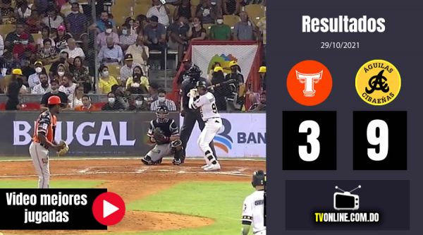 Resultados Águilas Cibaeñas vs Toros del este 29/10/21