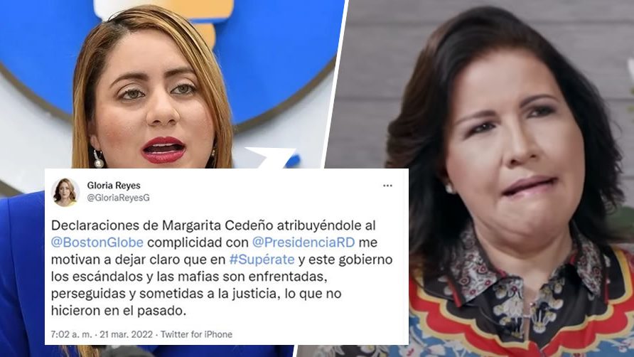 Gloria Reyes le responde a Margarita Cedeño sobre mafia supérate