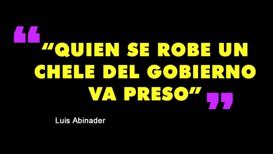 Luis Abinader: “Quien se robe un chele del Gobierno va preso”