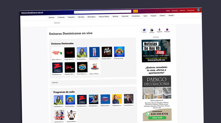 emisoras dominicanas pagina web