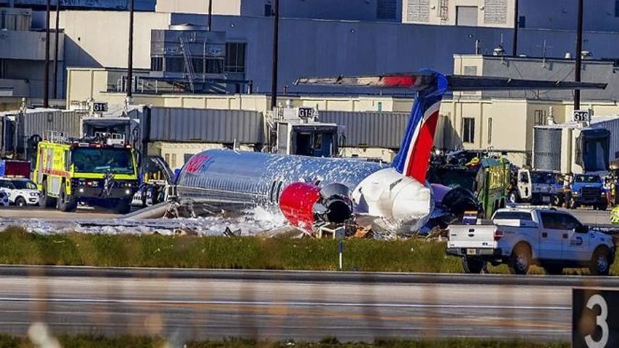 Red Air informa son siete los heridos por el avión que se incendió al aterrizar en Miami