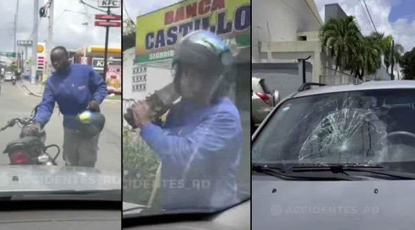 Video: Policía apresa motorista que rompió cristal de mujer en la Kennedy