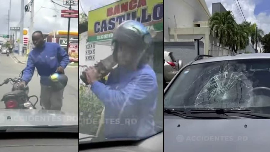 Video: Policía apresa motorista que rompió cristal de mujer en la Kennedy
