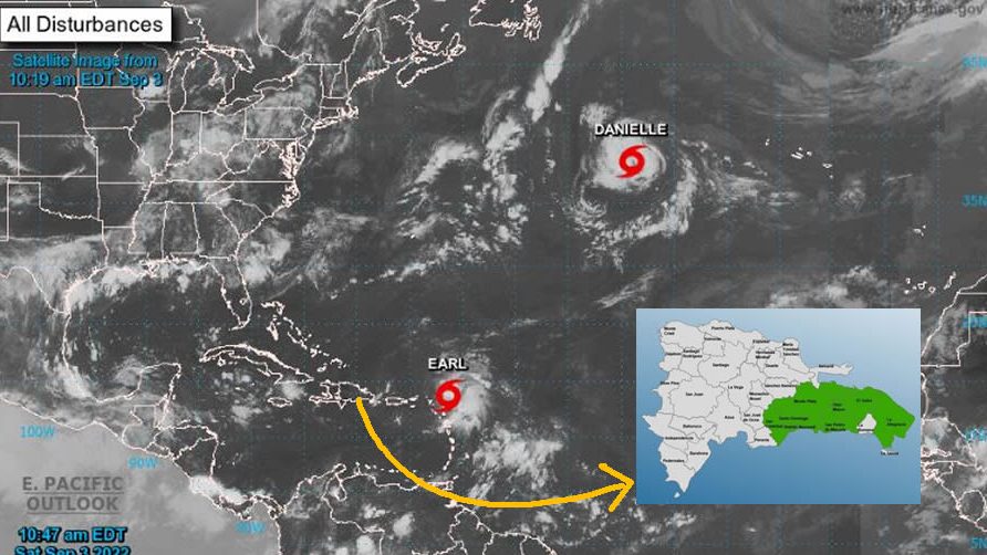COE emite alerta verde a siete provincias por tormenta tropical Earl