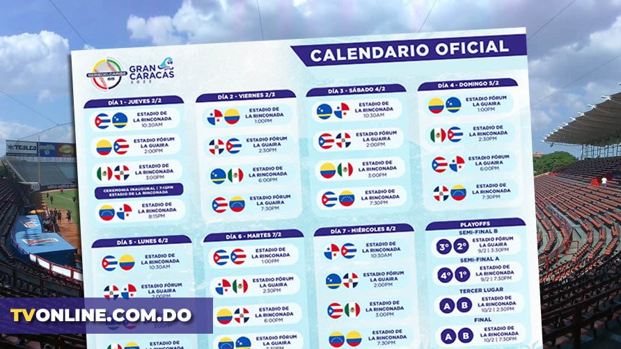 Calendario Serie del Caribe 2023 Gran Caracas