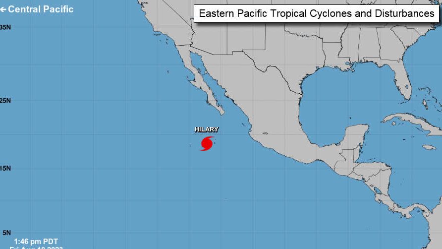 Trayectoria huracán Hilary | sube a categoría 4 en su ruta a Baja California